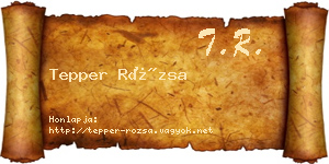 Tepper Rózsa névjegykártya